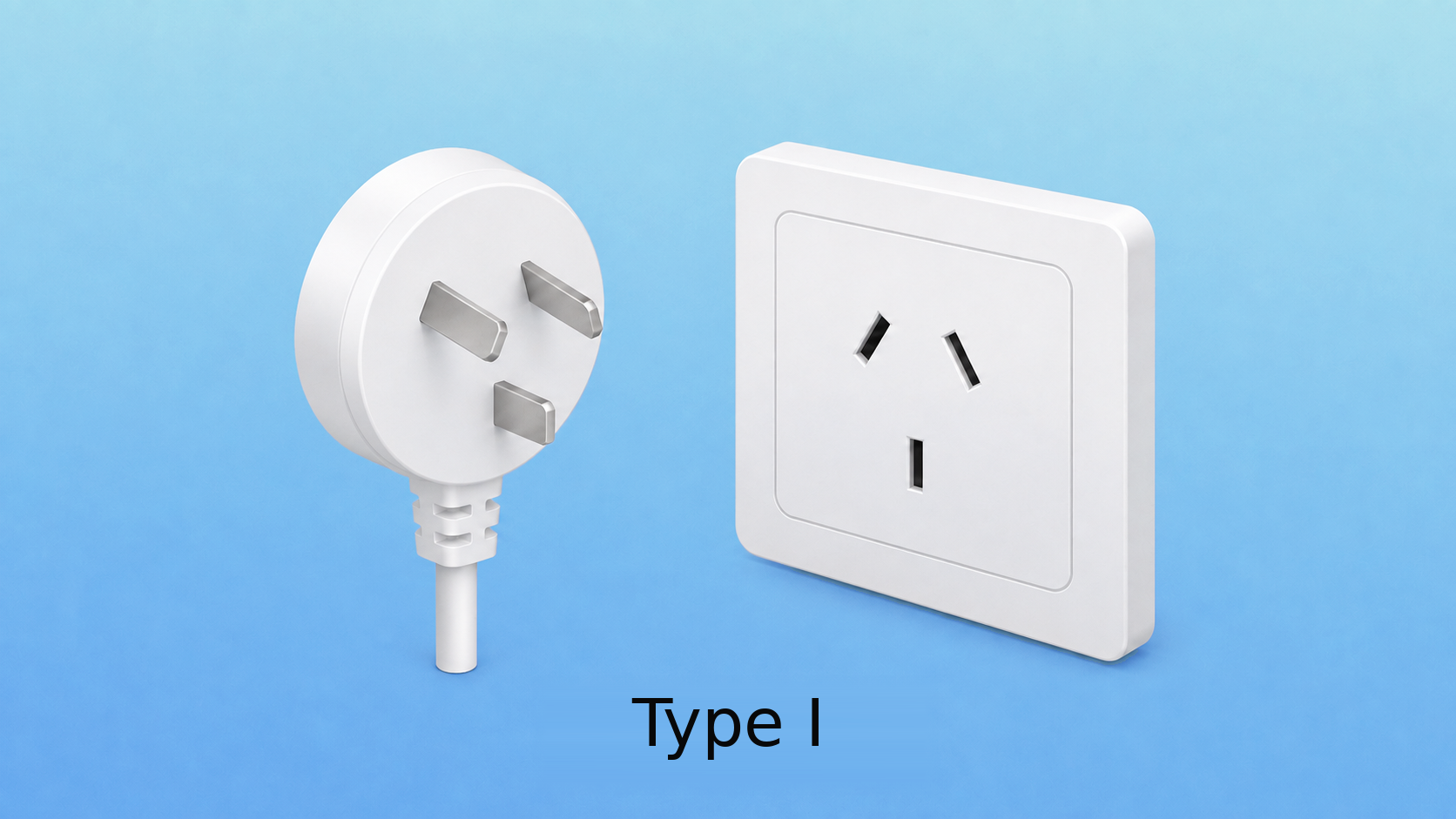 Type I power plug and socket